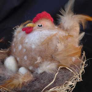 7. Light brown/white mottled hen